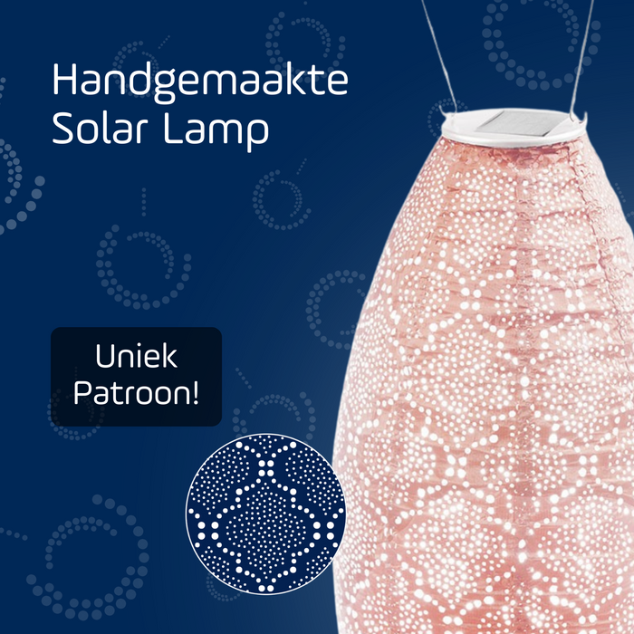 Lumiz Solar tuinverlichting Bazaar Long Oval - 20 cm - Roze
