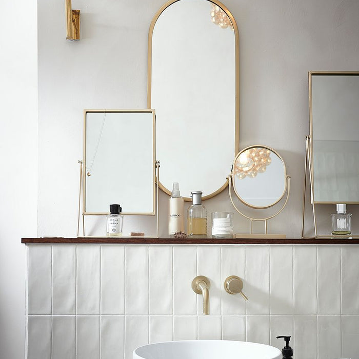 vtwonen Rectangular Spiegel H 26,5 x B 14 cm - Goud