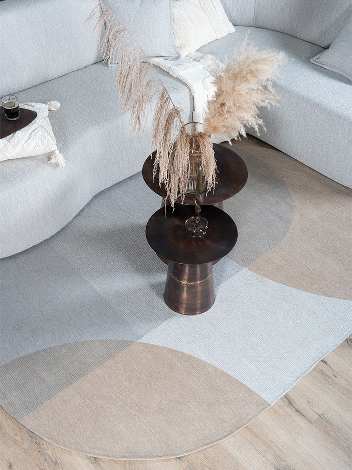 Veer Carpets - Vloerkleed Eli Beige - Ovaal 200 x 290 cm