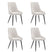 Furnihaus Eetkamerstoel Oscar Boucle Creme Set van 4