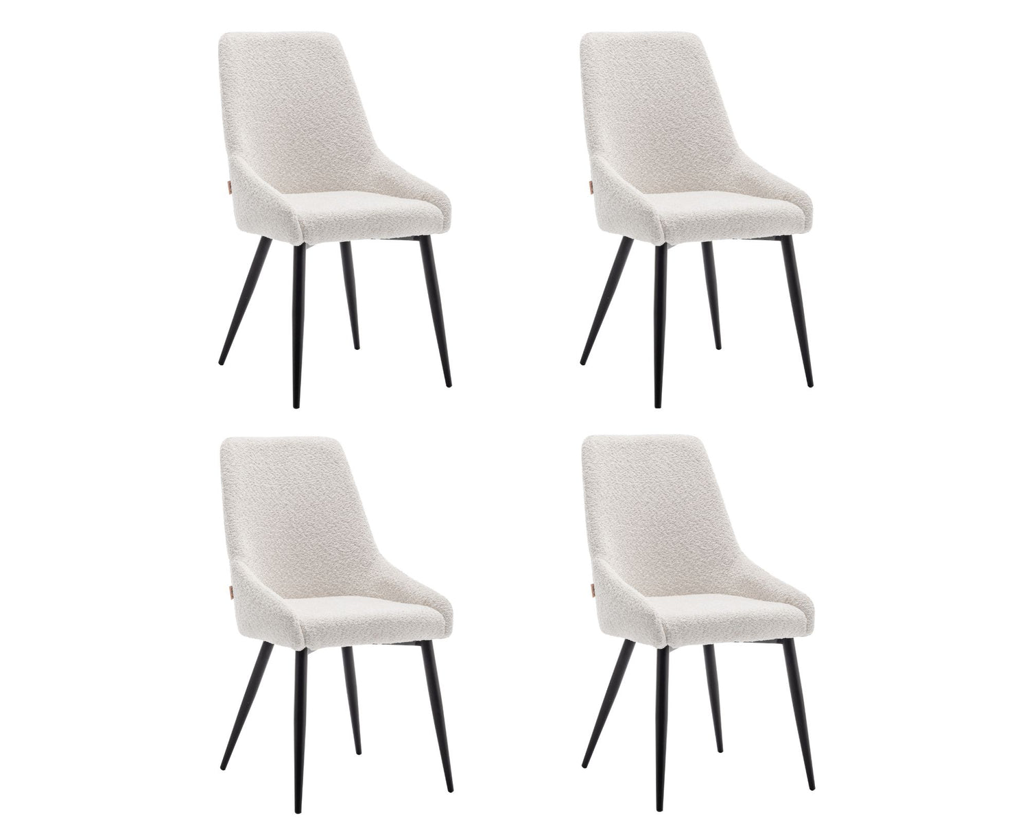 Furnihaus Eetkamerstoel Oscar Boucle Creme Set van 4