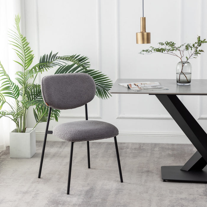 Furnihaus Eetkamerstoel Amalia Teddy Grijs Set van 4