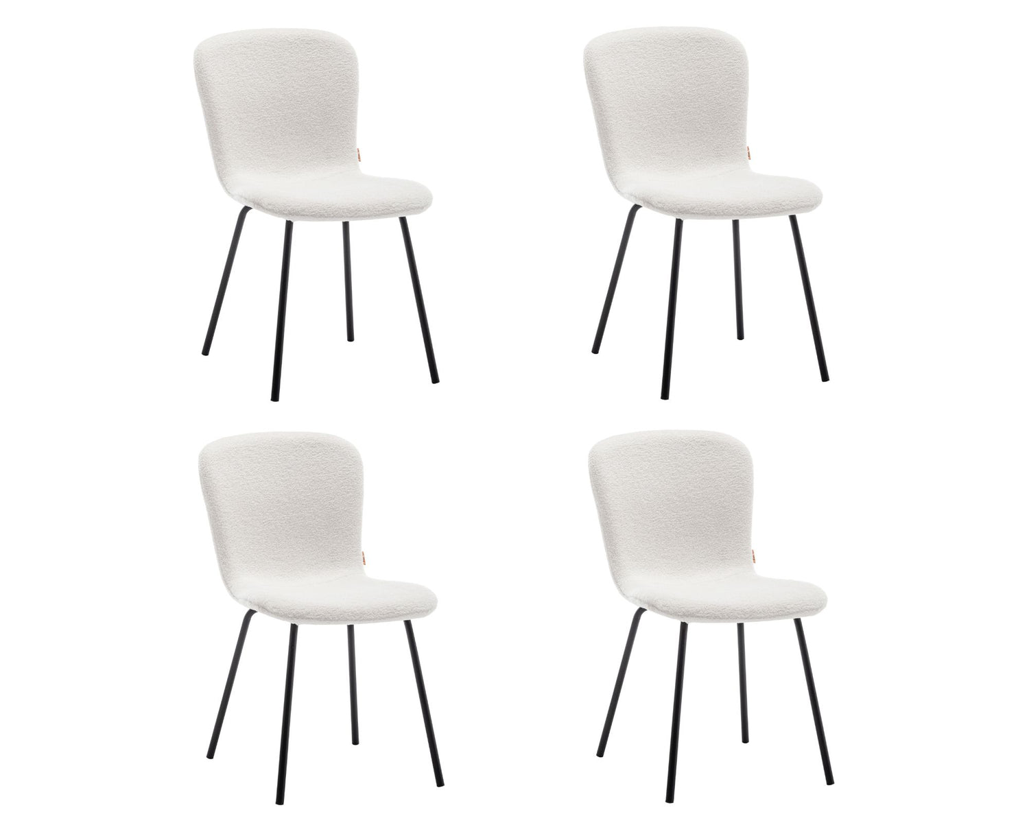 Furnihaus Eetkamerstoelen Set van 4 - Luca - Teddy - Creme