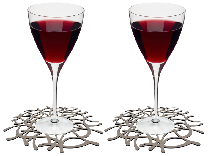 NOOBLU TUMBL onderzetters 15 cm - Clay grey - Set van 2