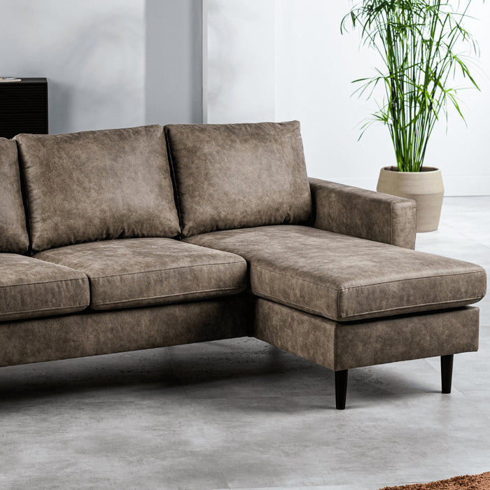 Vurna Sofien 3-zitsbank stof links|rechts taupe