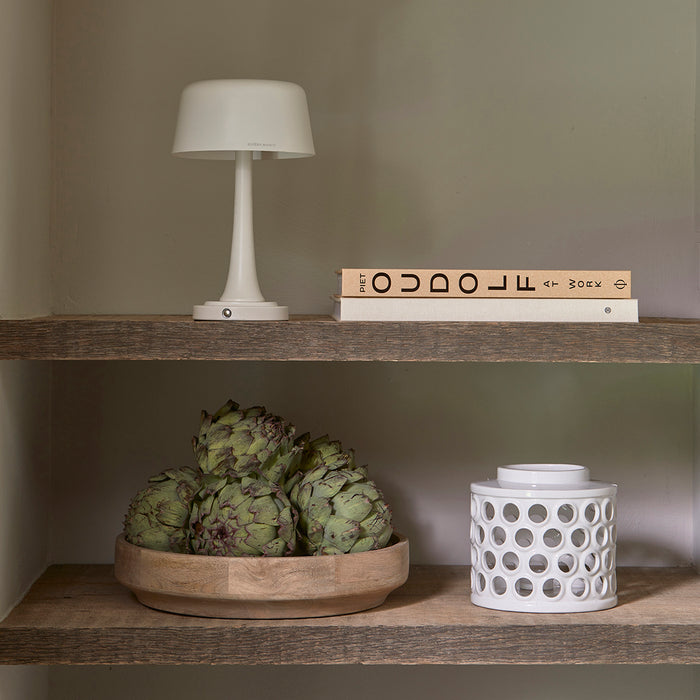 Riviera Maison Windlicht wit, Kaarsenhouder - La Baule S - Porselein