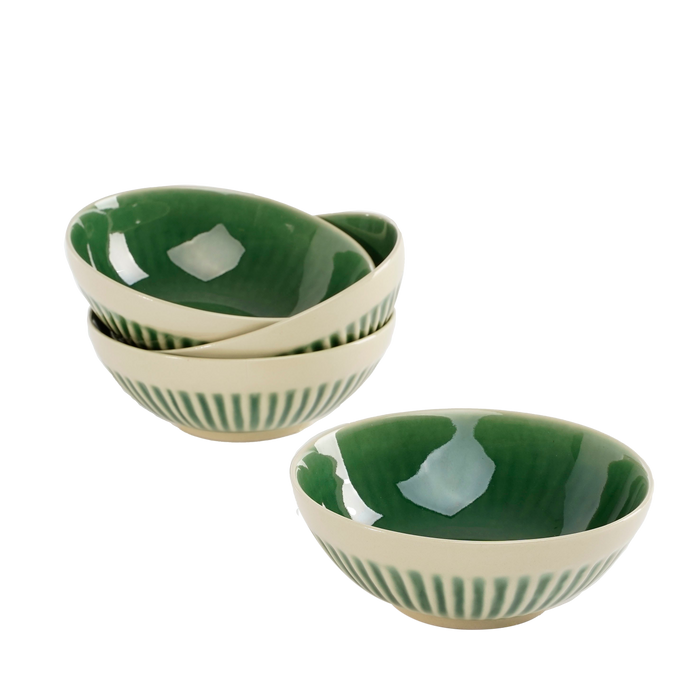 Mica Decorations Elice Schaal - Ø16,5 cm - Keramiek - Groen