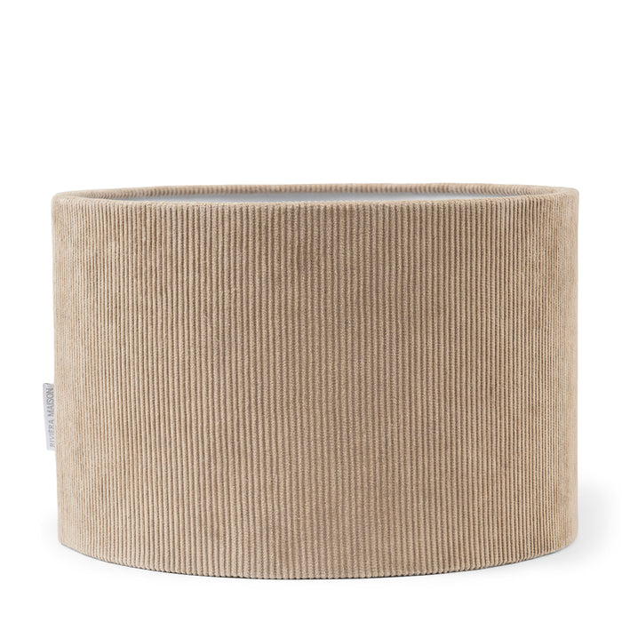 Riviera Maison Lampenkap beige ribbel - Cilinder Corduroy (ØxH) 30x20