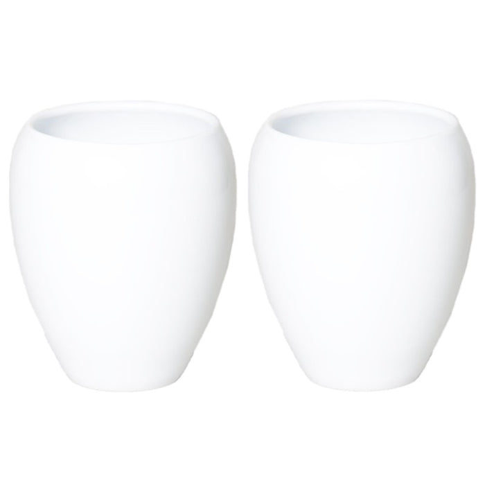 Floran Vaas - wit - glanzend - keramiek - 25 x 28 cm