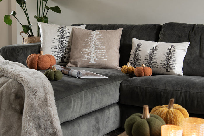 Clayre & Eef Decoratie Pompoen 8 cm Groen Polyester