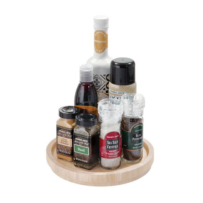 iDesign - Lazy Susan Draaiplateau, 23 cm, Paulownia Hout, Beige - iDes