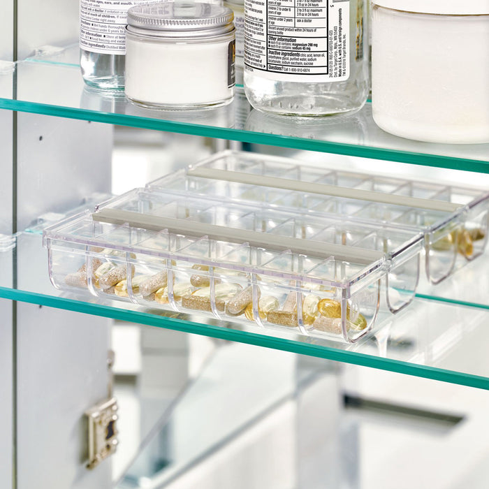 Medicijnendoosje, 16.5 x 9.5 x 3.8 cm, Kunststof, Transparant - iDesig