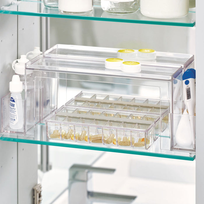 Medicijnendoosje, 16.5 x 9.5 x 3.8 cm, Kunststof, Transparant - iDesig