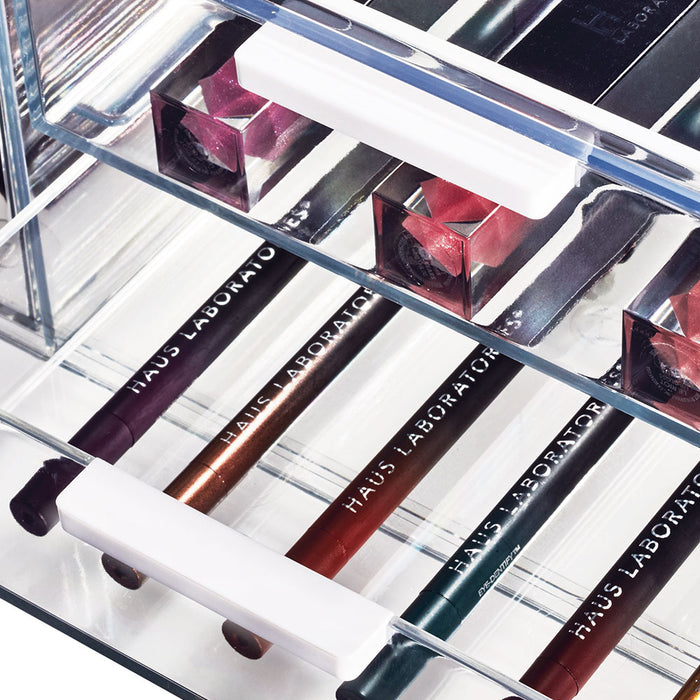 Make-up Organizer, 3 Lades, Breed, 30.5 x 20.3 x 11.4 cm, Transparant