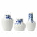 Heinen Delfts Blauw | Blauw Bloesem vazen - set - 3 stuks