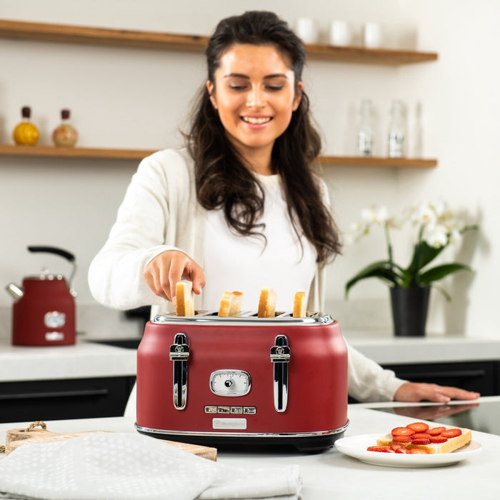 Westinghouse Retro Bundel - Waterkoker + Broodrooster + Blender - Rood