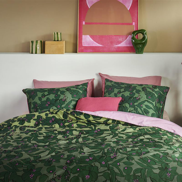 Oilily Sketchy Flower Dekbedovertrek 240 x 200/220 cm - Groen