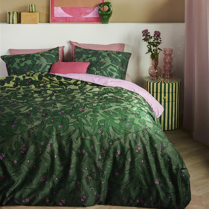 Oilily Sketchy Flower Dekbedovertrek 240 x 200/220 cm - Groen