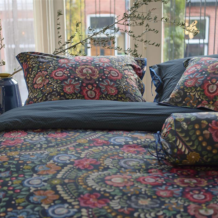 Pip Studio Il Ricamo Dekbedovertrek 140 x 200/220 cm - Donker Blauw