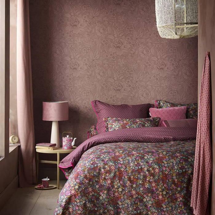 Pip Studio Tutti i Fiori Dekbedovertrek 200 x 200/220 cm - Donker Rood