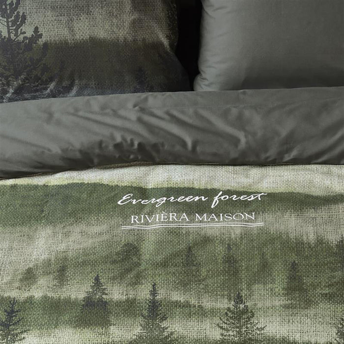 Rivièra Maison Evergreen Dekbedovertrek 140 x 200/220 cm - Groen