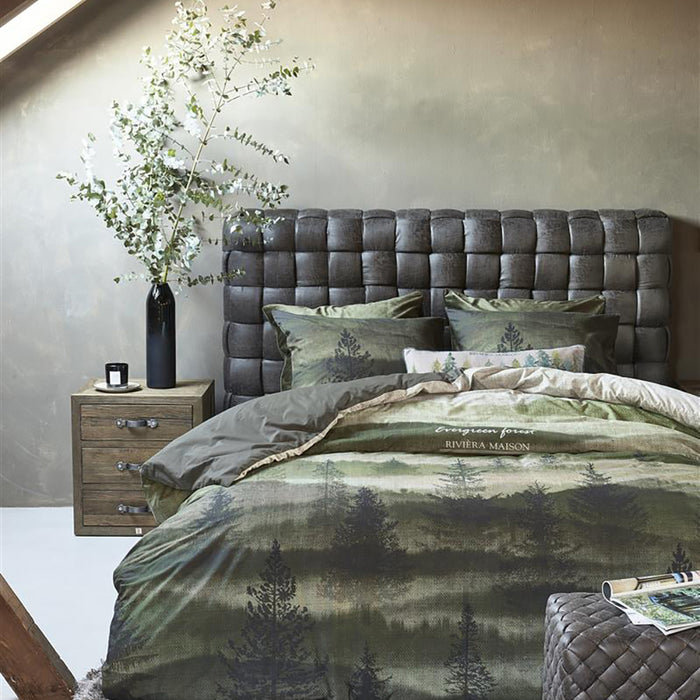 Rivièra Maison Evergreen Dekbedovertrek 140 x 200/220 cm - Groen