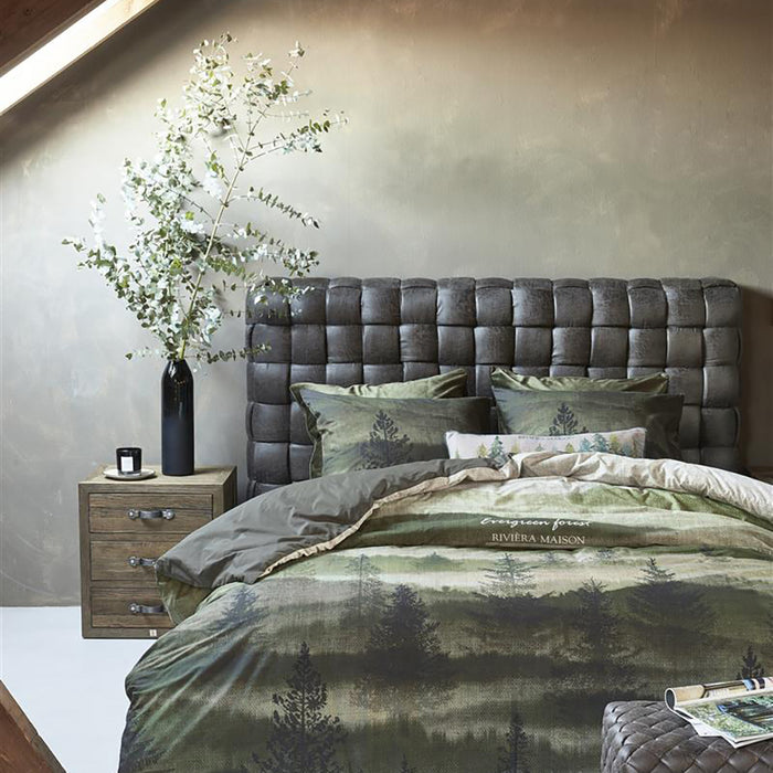 Rivièra Maison Evergreen Dekbedovertrek 200 x 200/220 cm - Groen