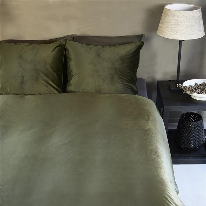 Rivièra Maison Estate Dekbedovertrek 240 x 200/220 cm - Olijfgroen