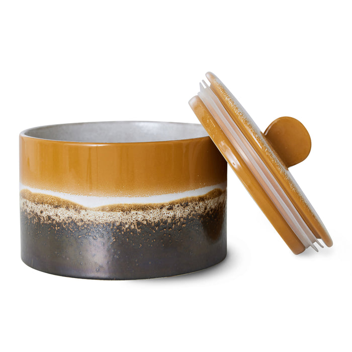 HKliving 70's Ceramics Cookie Jar Voorraadpot Ø 17 cm - Fire