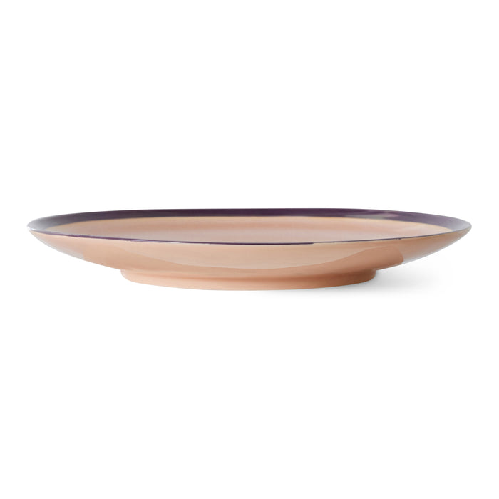 HKliving 70's Ceramics Dinerbord Ø 27,5 cm - Set van 2 - Bedrock