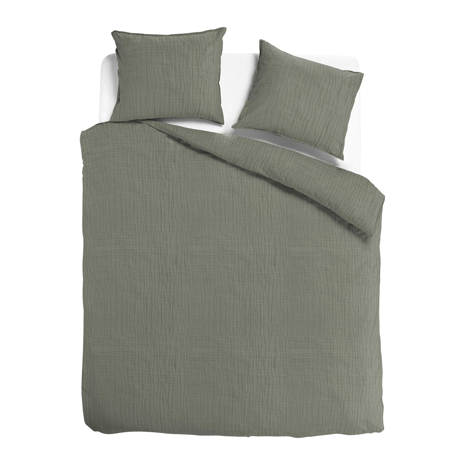 Dreamers Den Mousseline Dekbedovertrek 200x220 Olivegreen