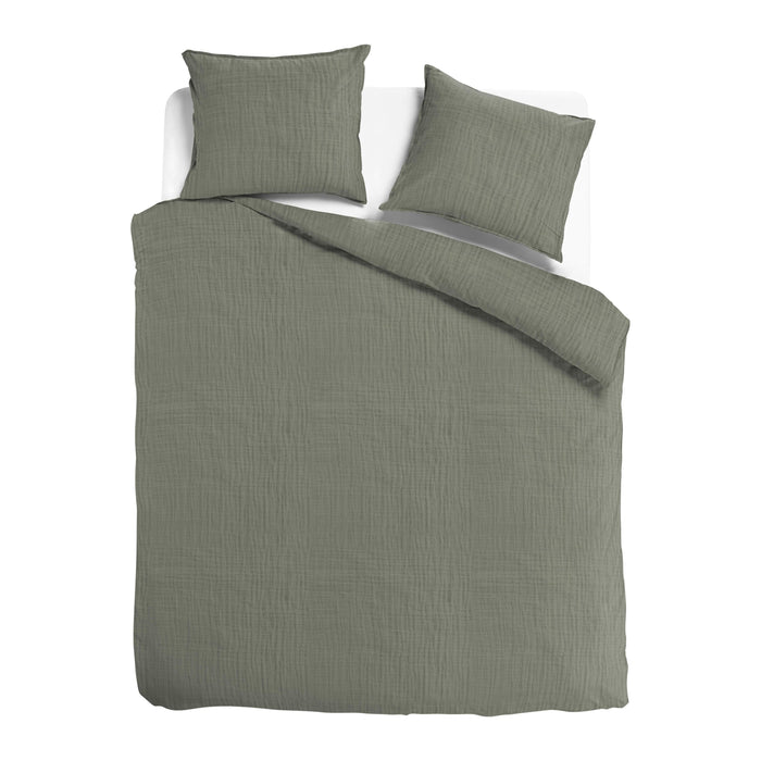 Dreamers Den Mousseline Dekbedovertrek 200x220 Olivegreen