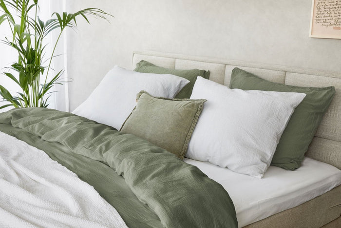 Dreamers Den Mousseline Dekbedovertrek 200x220 Olivegreen