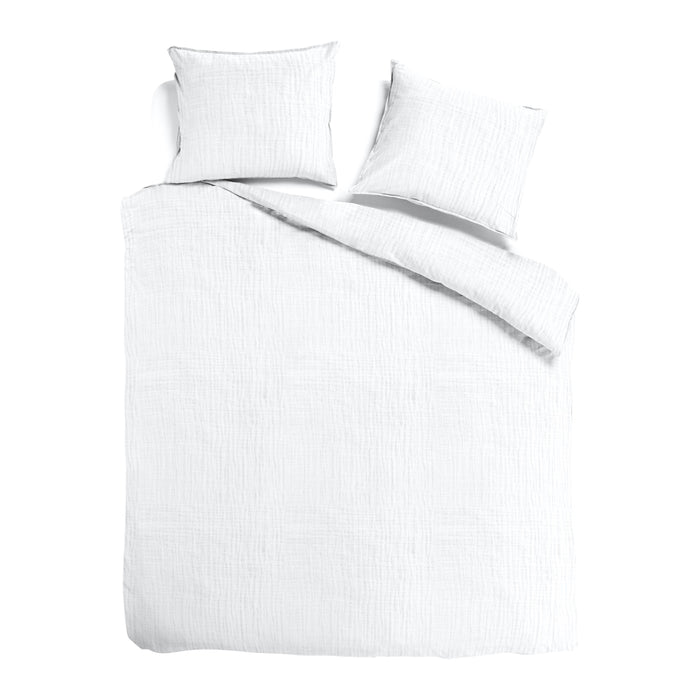Dreamers Den Mousseline Dekbedovertrek 200x220 white