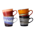 HKliving 70's Americano Mok 0,26 L - Set van 4 - Friction