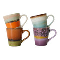 HKliving 70's Espressokopje 0,08 L - Set van 4 - Retro
