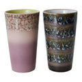 HKliving 70's Ceramics Latte Mok 0,3 L - Set van 2 - Forest
