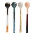 HKliving 70's Ceramics Lepels Set van 4 - L 16,5 cm - Breeze