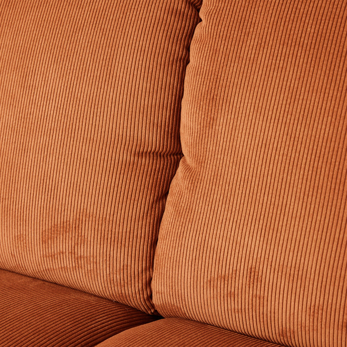 HKliving Wave Bank Element - Middenstuk - Dusty Orange