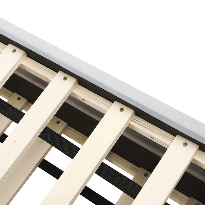 Beliani - CHAVONNE - Slaapbank - Lichtgrijs - 90 x 200 cm - Fluweel