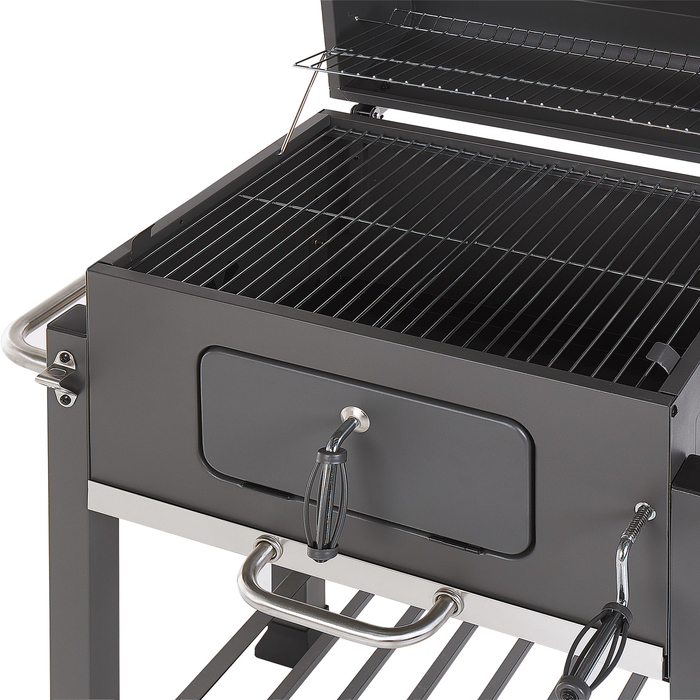 Beliani - PAVLOF - Houtskoolgrill - Grijs - Staal