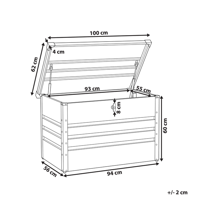 Beliani - CEBROSA S - Kussenbox - Groen - Staal