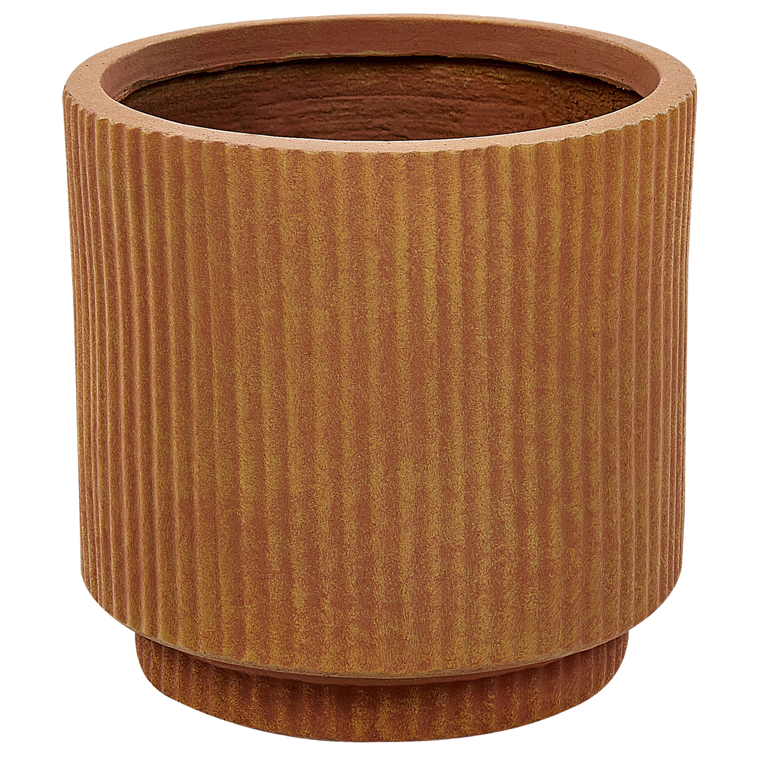 Beliani - DARIA - Bloempot - 24x24x24 cm - Goudbruin - Kleivezels