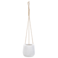 Beliani - LIVADIA - Bloempot - Off-white - 20 cm - Vezelklei