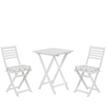 Beliani - FIJI - Bistroset voor 2 - Wit |Mintgroen - Acaciahout
