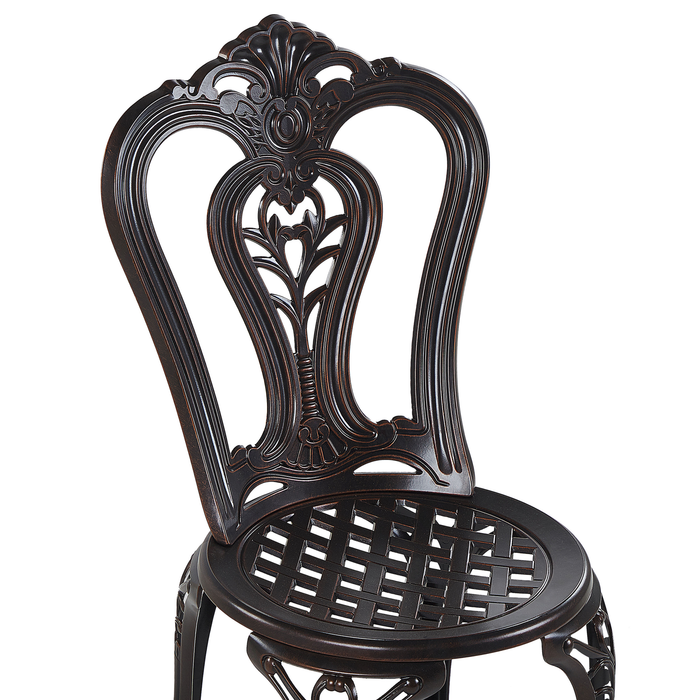 Beliani - BOVINO - Bistroset voor 2 - Bruin - Aluminium