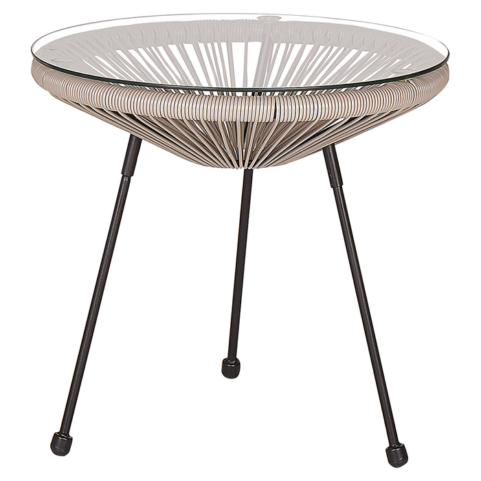 Beliani - ACAPULCO II - Bistroset voor 2 - Licht Grijs - PE rotan