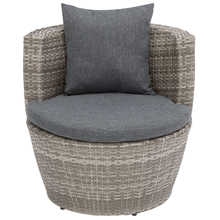 Beliani - CAPRI - Bistroset voor 2 - Grijs - PE rotan