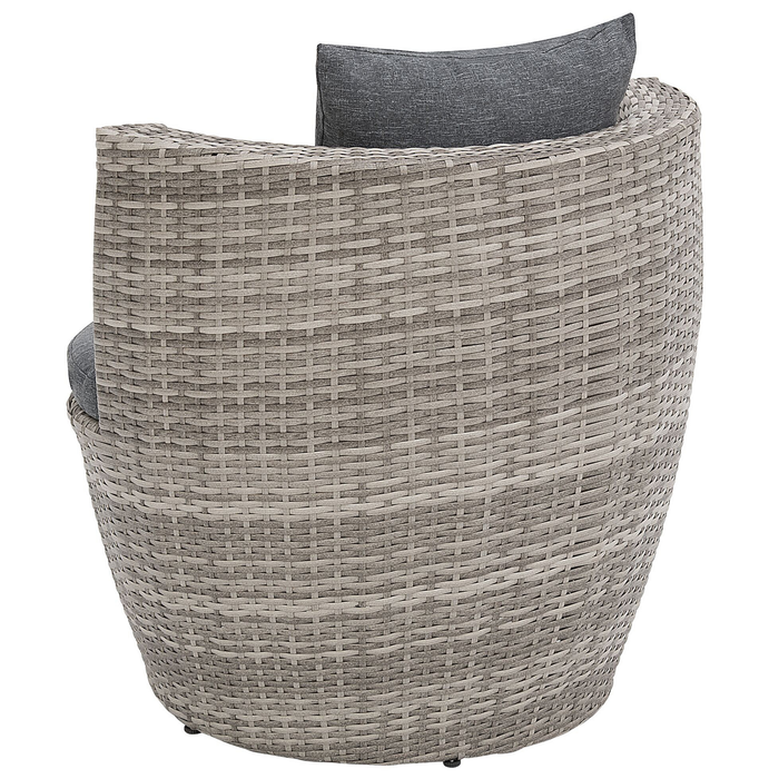 Beliani - CAPRI - Bistroset voor 2 - Grijs - PE rotan