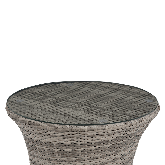 Beliani - CAPRI - Bistroset voor 2 - Grijs - PE rotan
